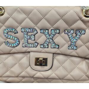 Soulfina Rhinestone Sexy Quilted Handbag